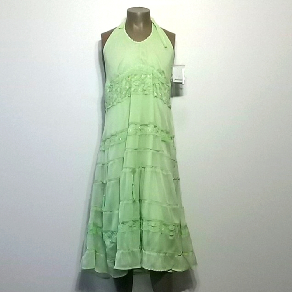 Sexy Sheer 1pc Lime tank dress by Molato